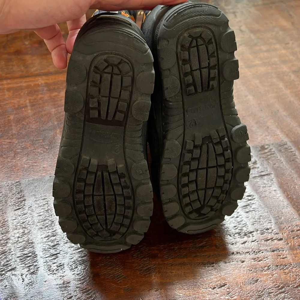 NORTHSIDE Unisex Kids Winter Insulated Frosty Boots Black/Orange Lightning US-2